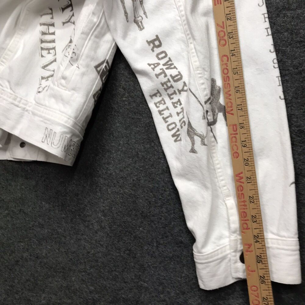 NWT POLO Ralph Lauren Denim Oxford Club Jacket Men 2XB White Rowdies Rugby Print - Picture 14 of 16